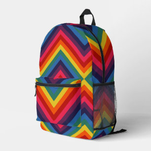 Rainbow Diamond Pattern Bedruckter Rucksack