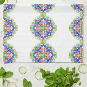 Rainbow Diamond Pattern Boho Küche / Badetuch Geschirrtuch