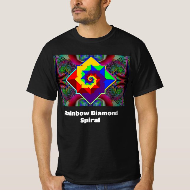 Rainbow Diamond Spiral (Sie können die Wörter ände T-Shirt (Vorderseite)