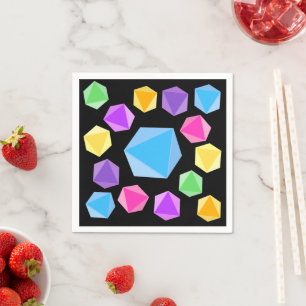 Rainbow Dice Serviette