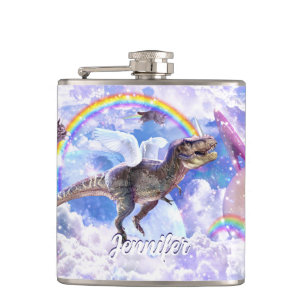 Rainbow-Dinosaurier-Einhorndinocorn Flachmann
