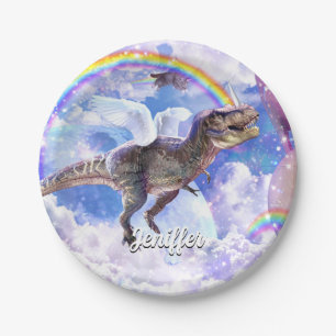 Rainbow-Dinosaurier-Einhorndinocorn Pappteller