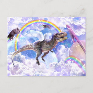 Rainbow-Dinosaurier-Einhorndinocorn Postkarte