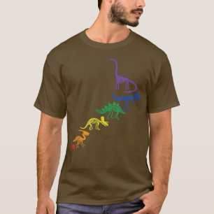 Rainbow Dinosaurier Que T Re Fossil Skeletons LGBT T-Shirt