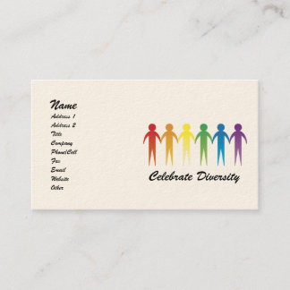 Rainbow Diversity Cartes de visite personnalisable