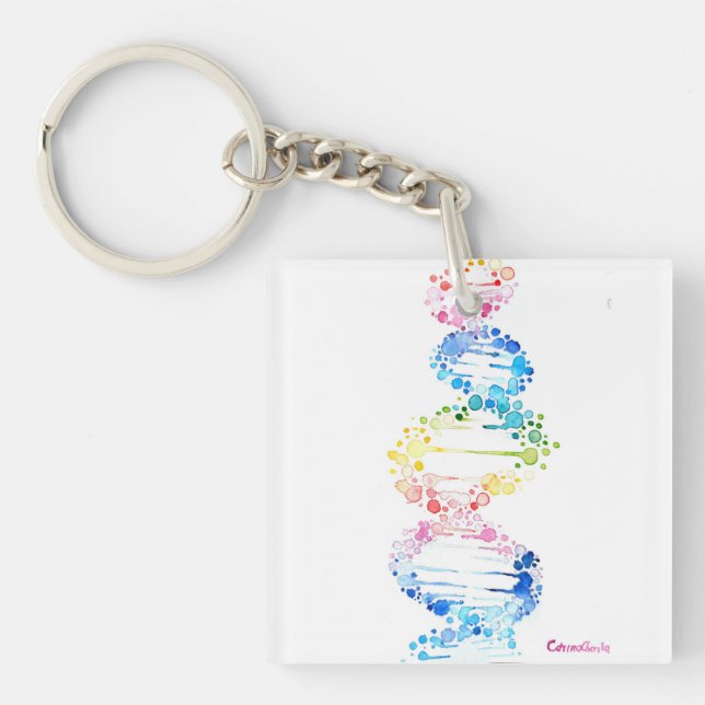 Rainbow DNA Schlüsselanhänger (Vorderseite)