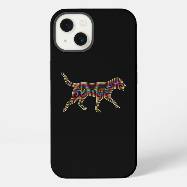 Rainbow Dog iPhone Hülle (Rückseite)