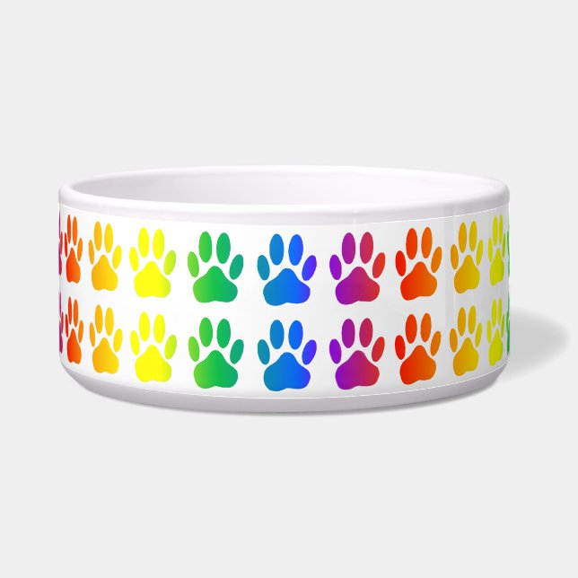 Rainbow Dog Pawprint Napf (Vorderseite)