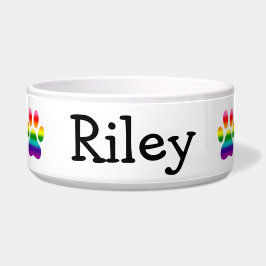 Rainbow Dog Paws Napf