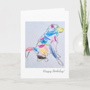 Rainbow Dog's Birthday Card Karte