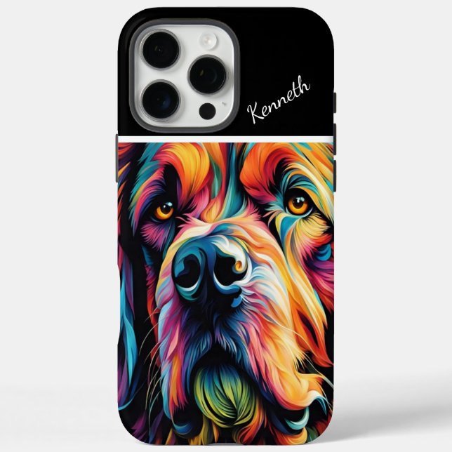 Rainbow Dog's Gaze iPhone 16 Pro Max Hülle (Rückseite)