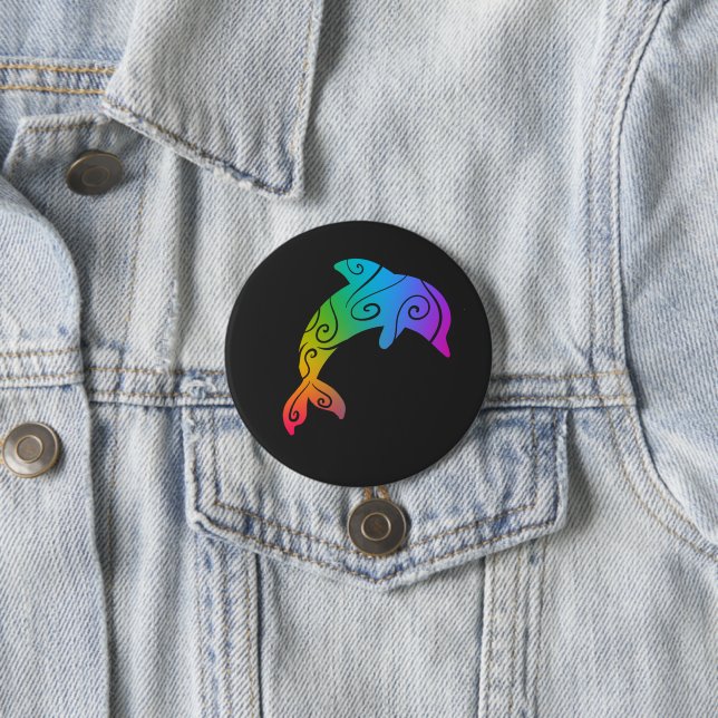 Rainbow Dolphin Button (Beispiel)