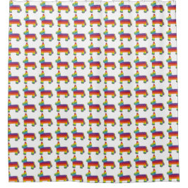 Rainbow Donkey Piñata Fiesta Geburtstagsparty Prix Duschvorhang