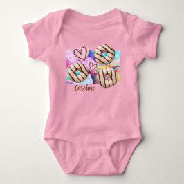 Rainbow Donut Baby Girl One-Piece Bodysuit Strampler