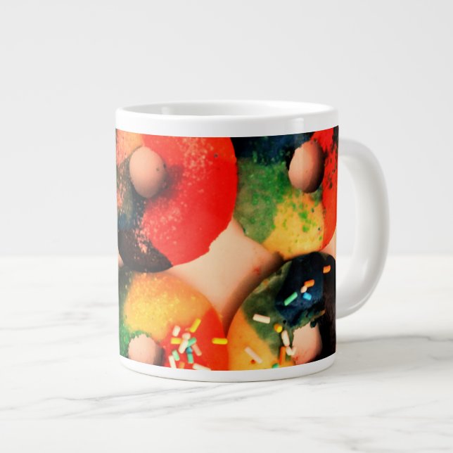 Rainbow Donuts Jumbo-Tasse (Vorderseite Rechts)