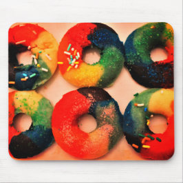 Rainbow Donuts Mousepad