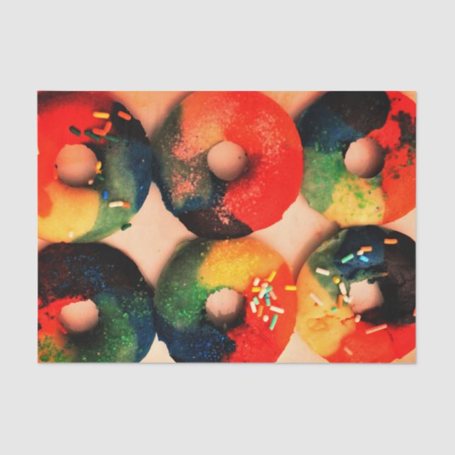 Rainbow Donuts Seidenpapier (Vorderseite)