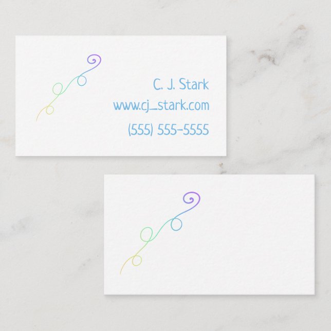 Rainbow Doodle Business Cards Visitenkarte (Vorne/Hinten)