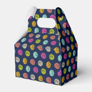 Rainbow Doodle Dot Confetti zur Marine Geschenkschachtel