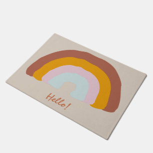 Rainbow-Doodle für Retro-Farben Zeichne benutzerd Fußmatte