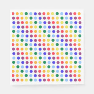 Rainbow Dot Confetti Party Serviette