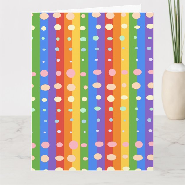 RAINBOW DOT SRIPES KARTE (Vorderseite)