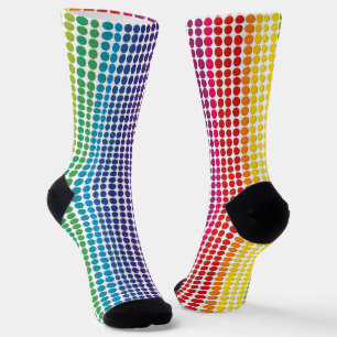 Rainbow Dots Muster Socken