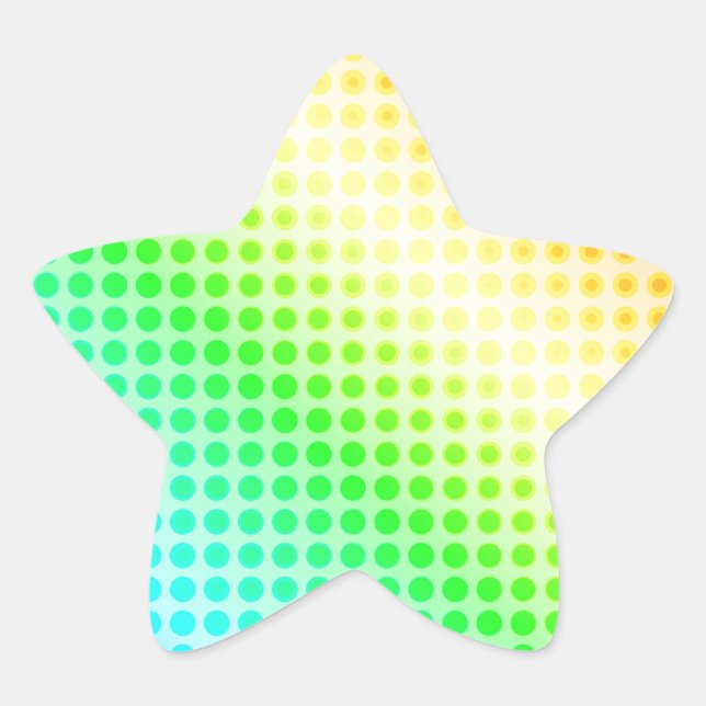 Rainbow Dots Stern-Aufkleber (Vorderseite)