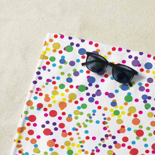 Rainbow Dots Strandtuch (Beispiel)
