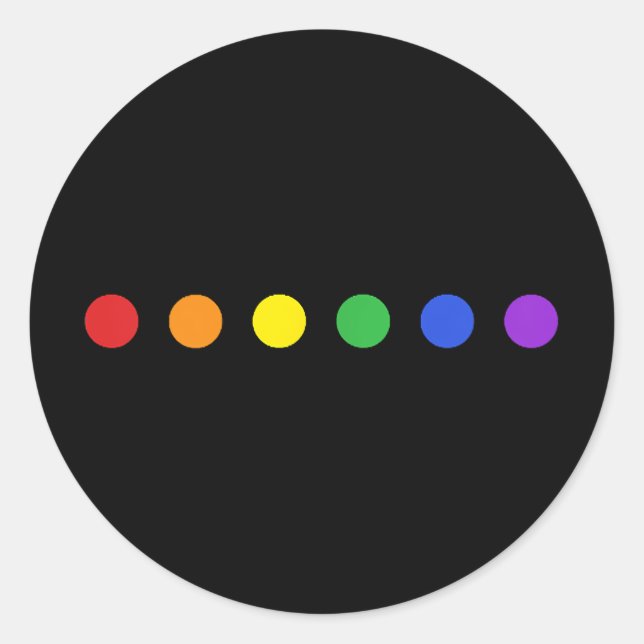 Rainbow Dots Subtile Pride Month Flag Runder Aufkleber (Vorderseite)