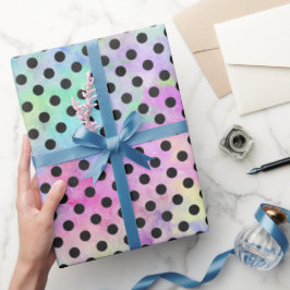 RAINBOW DOTS WRAPPING PAPIER GESCHENKPAPIER