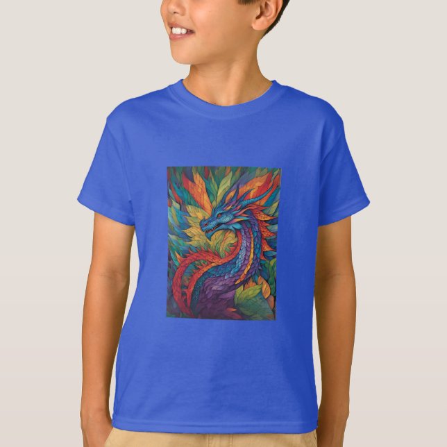 Rainbow Dragon Adventure T-Shirt graphique pour en (Devant)