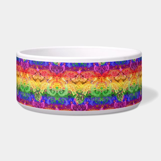 Rainbow Dragon Damask - Gay Pride Flag Colors Napf (Vorderseite)