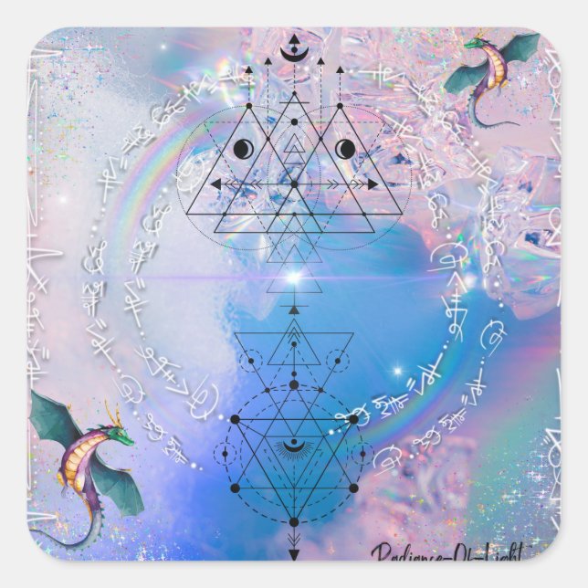 Rainbow Dragon Light Code Aufkleber (Vorderseite)