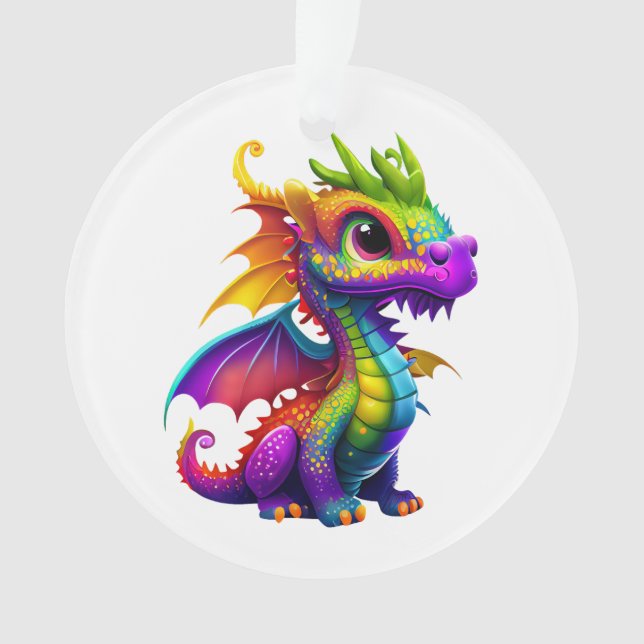 Rainbow Dragon Ornament (Vorderseite)