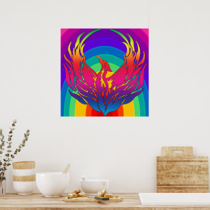 Rainbow Dragon Poster