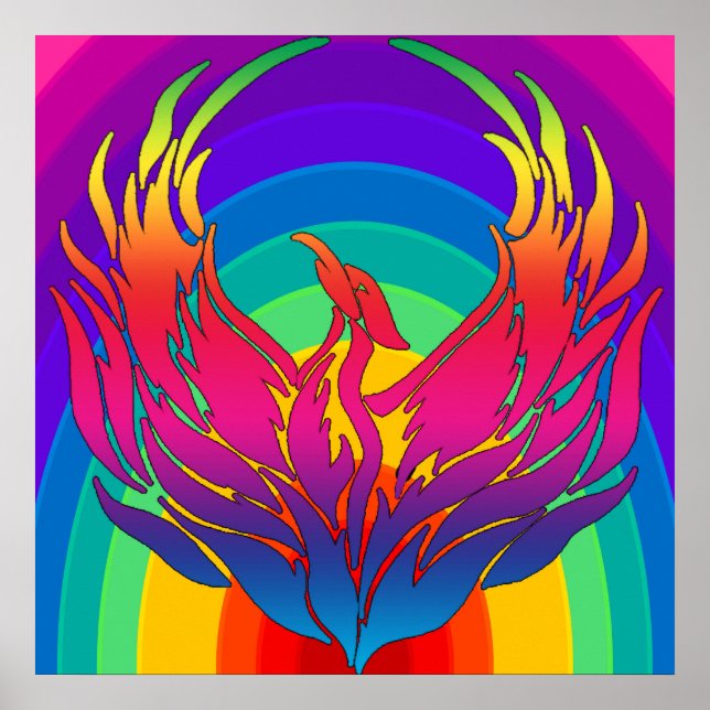 Rainbow Dragon Poster (Vorne)