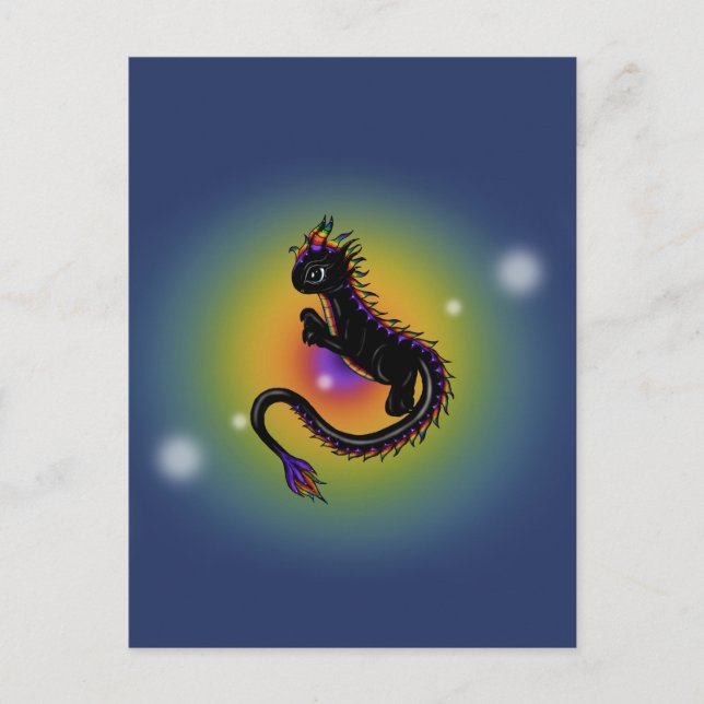 Rainbow Dragon Postkarte (Vorderseite)