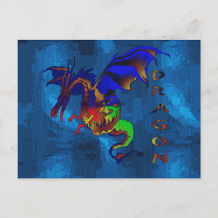 Rainbow Dragon Postkarte