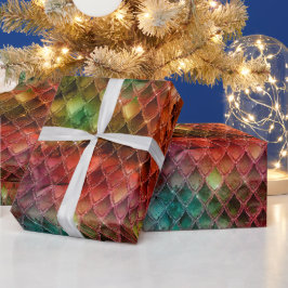 Rainbow Dragon Scales Geschenkpapier