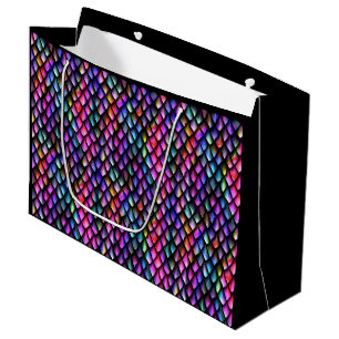 Rainbow Dragon Scales Gift Bags Große Geschenktüte