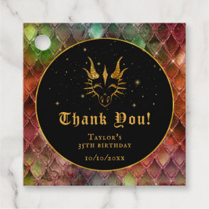 Rainbow Dragon Scales Gold Geburtstag Vielen Dank Geschenkanhänger