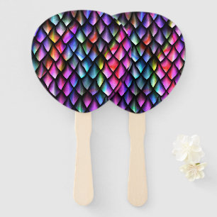 Rainbow Dragon Scales Hand Fans Fächer
