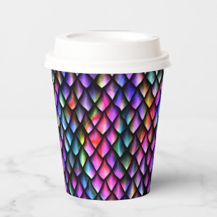 Rainbow Dragon Scales Paper Cups Pappbecher
