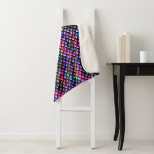 Rainbow Dragon Scales Sherpa Blanket Sherpadecke