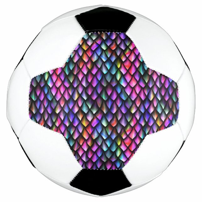 Rainbow Dragon Scales Soccer Ball (Vorderseite)