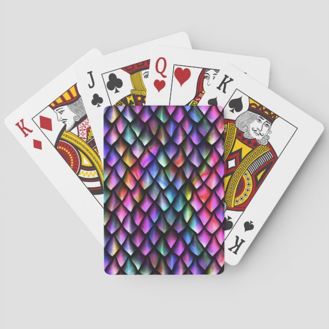 Rainbow Dragon Scales spielen Karten Spielkarten (Rückseite)