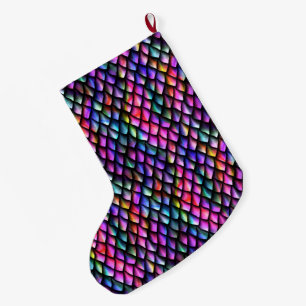 Rainbow Dragon Scales Strumpf Großer Weihnachtsstrumpf