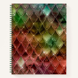 Rainbow Dragon Scales Texture Notizbuch