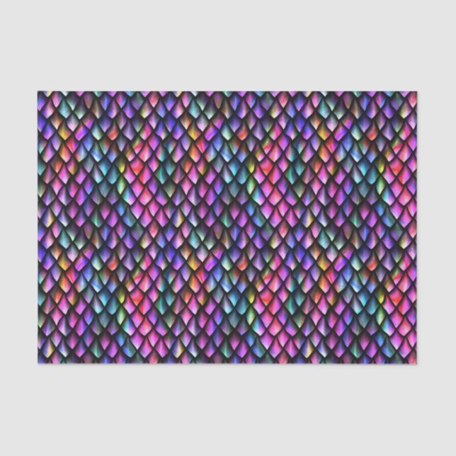 Rainbow Dragon Scales Tissue Seidenpapier (Vorderseite)